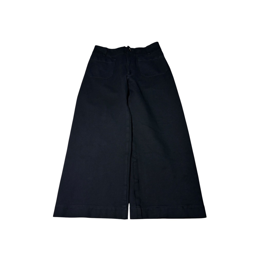 Maeve Anthropologie The Colette Black Wide Leg Cropped Womens 29X24 High Rise